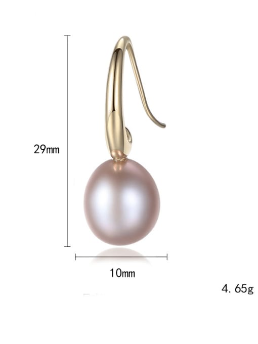 CCUI 925 Sterling Silver Freshwater Pearl  Trend Hook Earring 4