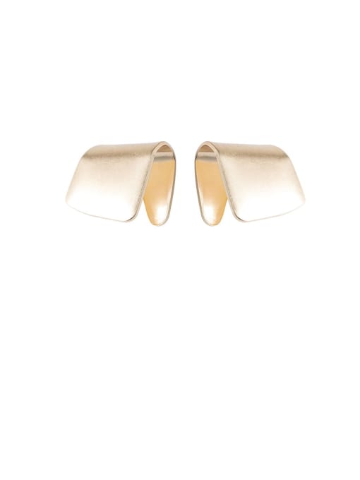Girlhood Alloy With Imitation Gold Plated Simplistic Geometric Stud Earrings 0