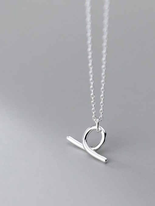 Rosh 925 Sterling Silver Smooth knot Minimalist Necklace 1
