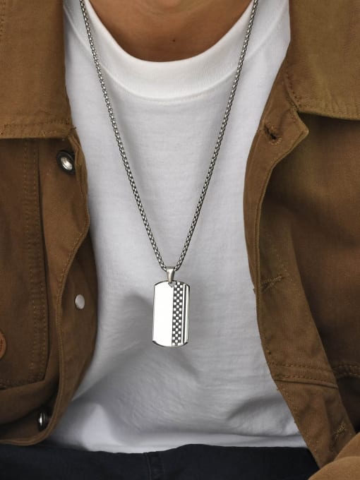 CONG Stainless steel Geometric Hip Hop Necklace 1