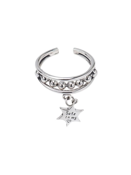 XBOX 925 Sterling Silver Star Vintage Stackable Ring 0