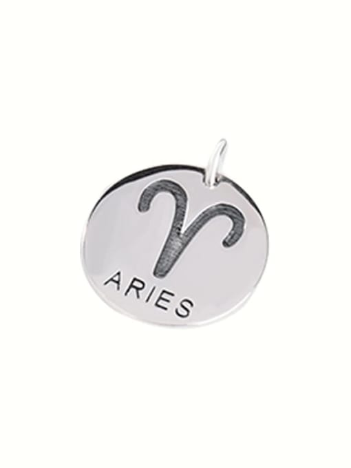 Aries (without chain) 925 Sterling Silver Constellation Vintage Necklace