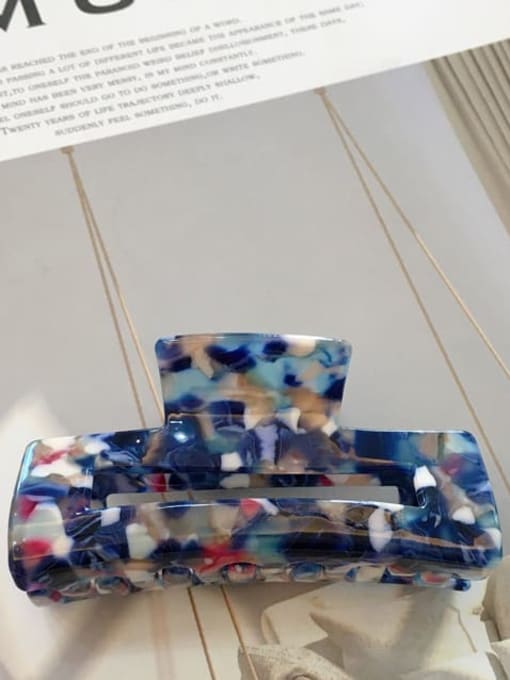F143 Floral Blue Tail sheet Cellulose Acetate Trend Geometric Hair Pin