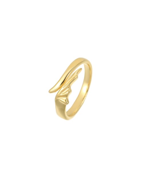 RS1057  Gold 925 Sterling Silver Wing Trend Band Ring