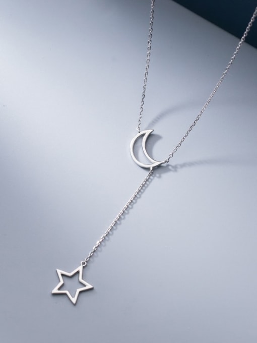 Rosh 925 Sterling Silver Star Minimalist Lariat Necklace 2