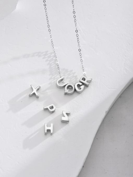 XBOX 925 Sterling Silver Minimalist Letter  Pendant 2