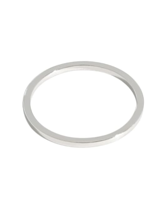 DAKA 925 Sterling Silver Round Minimalist Band Ring 4