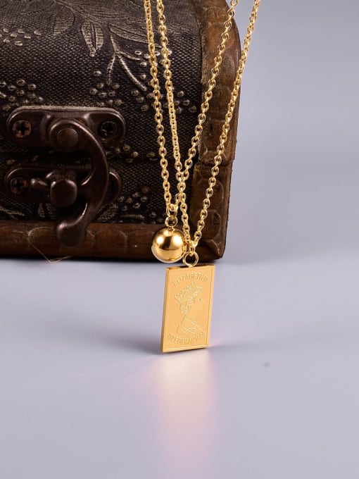 A TEEM Titanium Geometric Minimalist Necklace