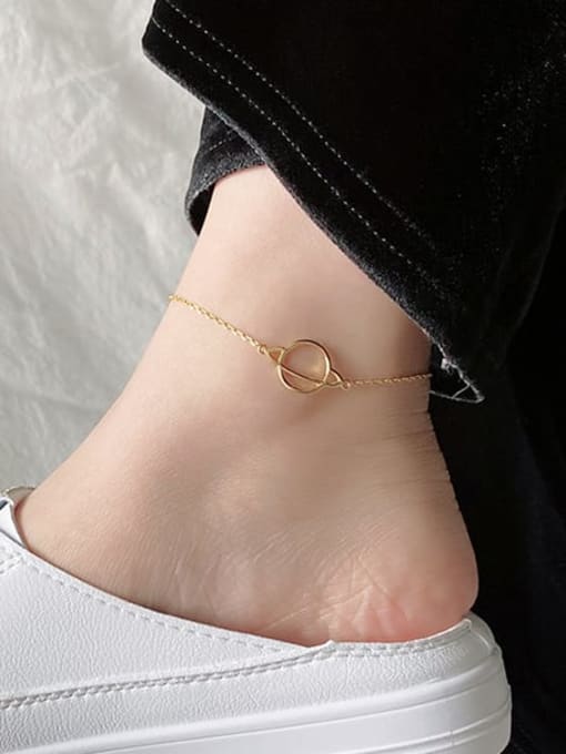 XBOX 925 Sterling Silver Geometric Minimalist  Anklet 1