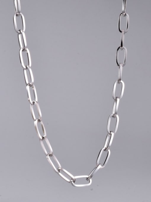 A TEEM Titanium Steel Geometric Minimalist Necklace 0