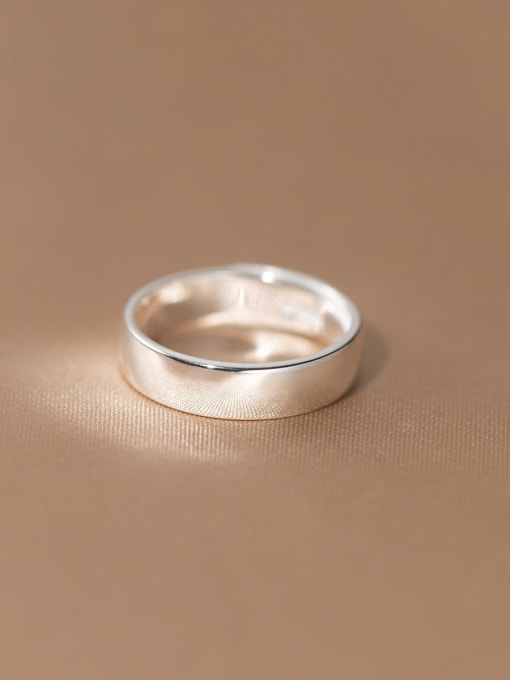 Rosh 999 Fine Silver Geometric Minimalist Band Ring 2