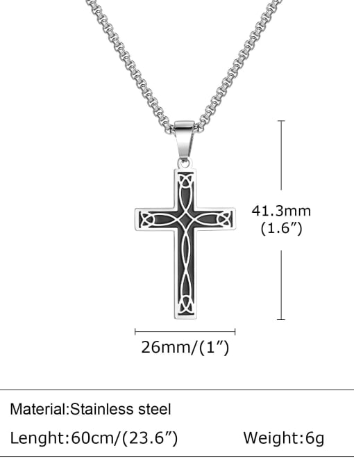Pendant Chain Stainless steel Cross Hip Hop Regligious Necklace