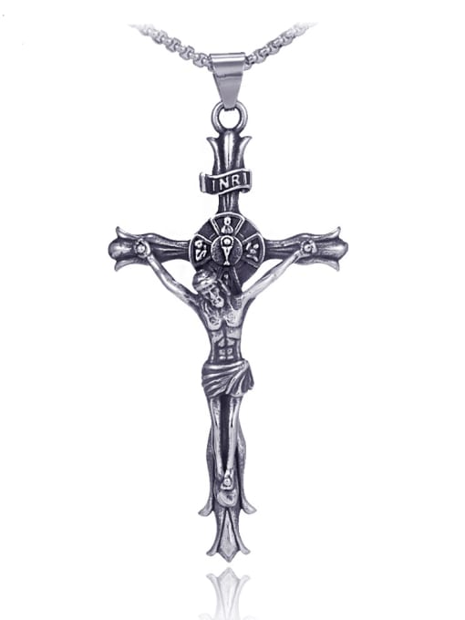 BSL Titanium Steel Cross Cute Regligious Necklace 0