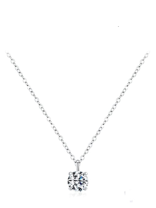 S925 Sterling Silver 925 Sterling Silver Moissanite Geometric Dainty Necklace