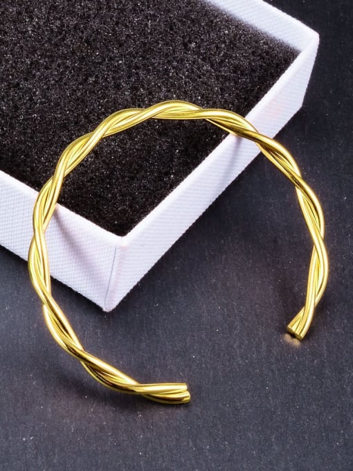 Gold double line Titanium Hollow Round Minimalist Hoop Earring