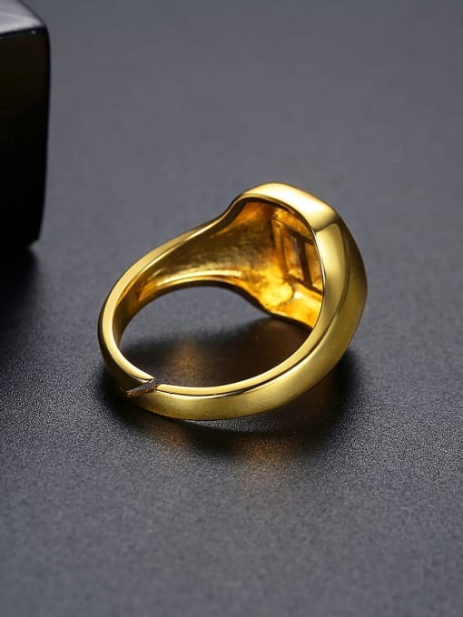BLING SU Brass Rhinestone Geometric Minimalist Band Ring 3