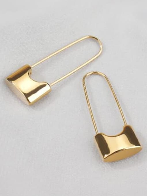 A TEEM Titanium Steel Locket Minimalist Pin Hook Earring 1