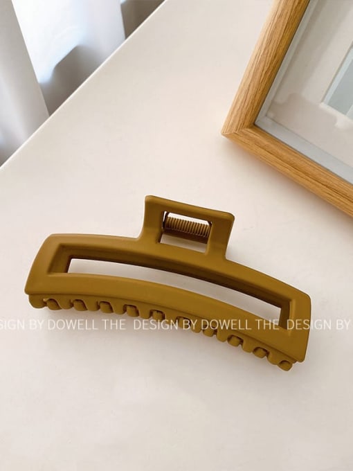 Square clip light brown Alloy Resin Trend Irregular Jaw Hair Claw