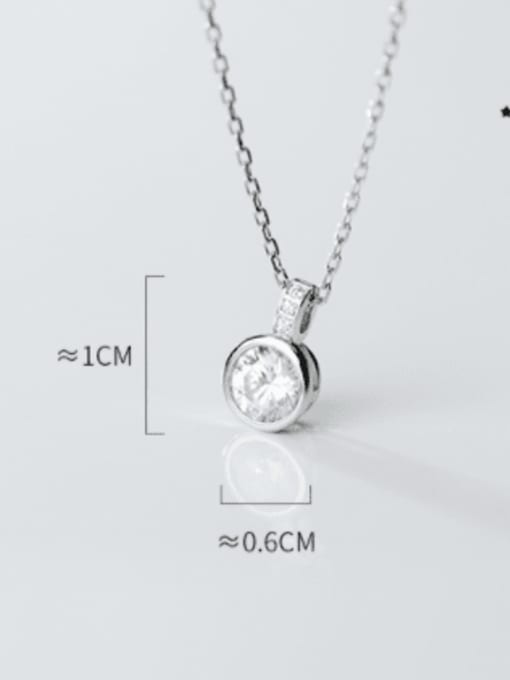 Rosh 925 Sterling Silver Rhinestone Geometric Minimalist Necklace 2