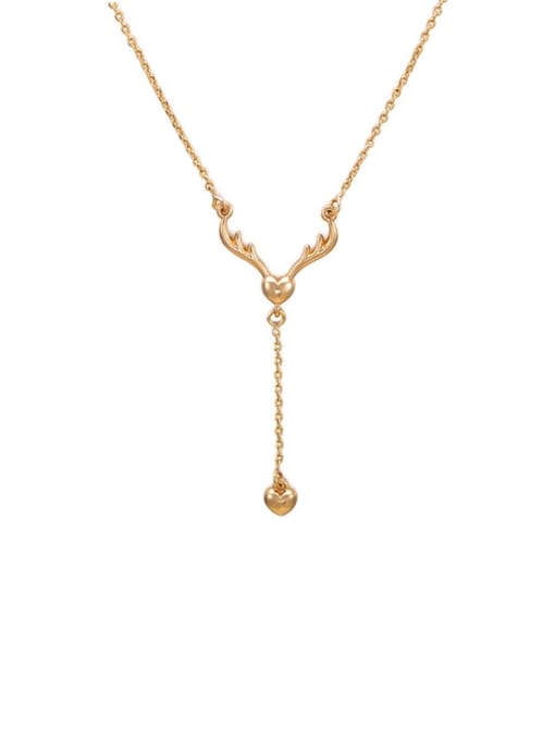 XP Alloy Deer Dainty Lariat Necklace 0