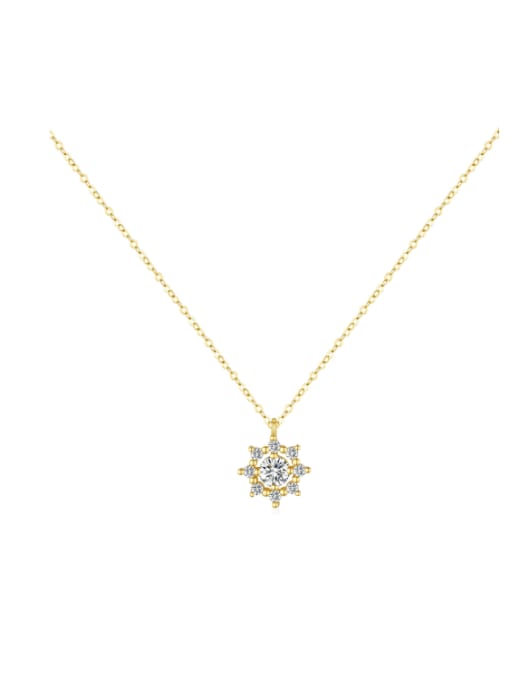 gold 925 Sterling Silver Moissanite Geometric Minimalist Necklace