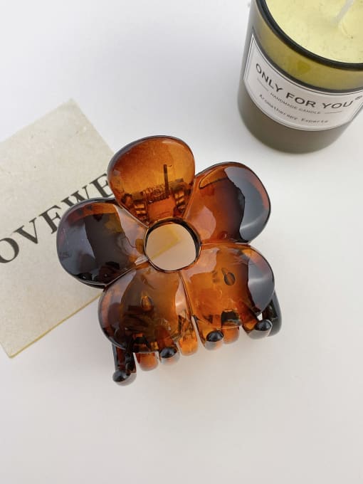 Amber 7cm Alloy Resin Trend Flower Jaw Hair Claw