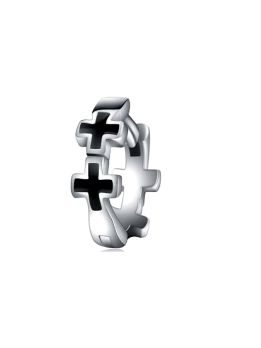 BSL Titanium Steel Cross Minimalist Single Earring(Single-Only One) 0