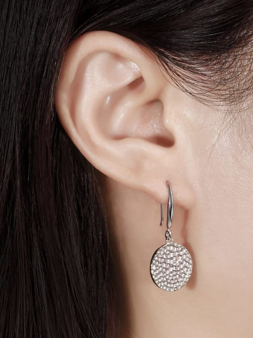 RINNTIN 925 Sterling Silver Geometric Minimalist Hook Earring 1