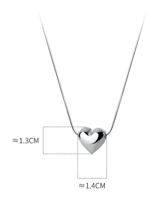 Rosh 925 Sterling Silver Heart Minimalist Necklace 3