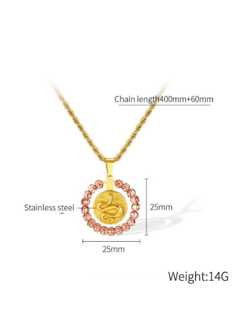 Open Sky Stainless steel Round Hip Hop Necklace 2