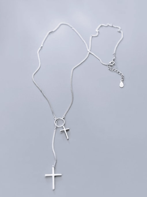 Rosh 925 Sterling Silver Cross Minimalist Regligious Necklace 2