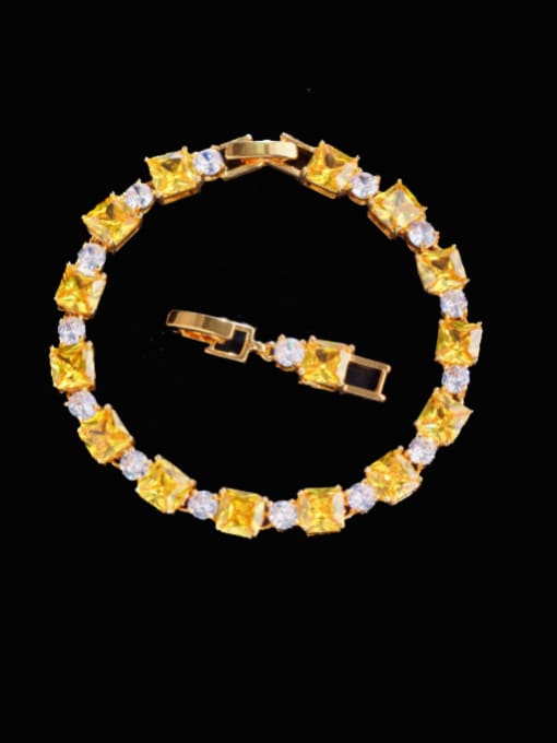 L.WIN Brass Cubic Zirconia Geometric Luxury Bracelet 4