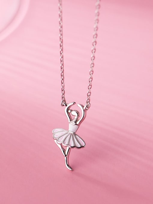 Rosh 925 Sterling Silver  Cute Angel Pendant Necklace 1