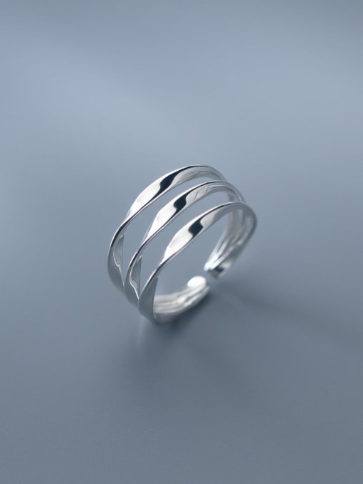 Rosh 925 Sterling Silver Geometric Minimalist Stackable Ring 0