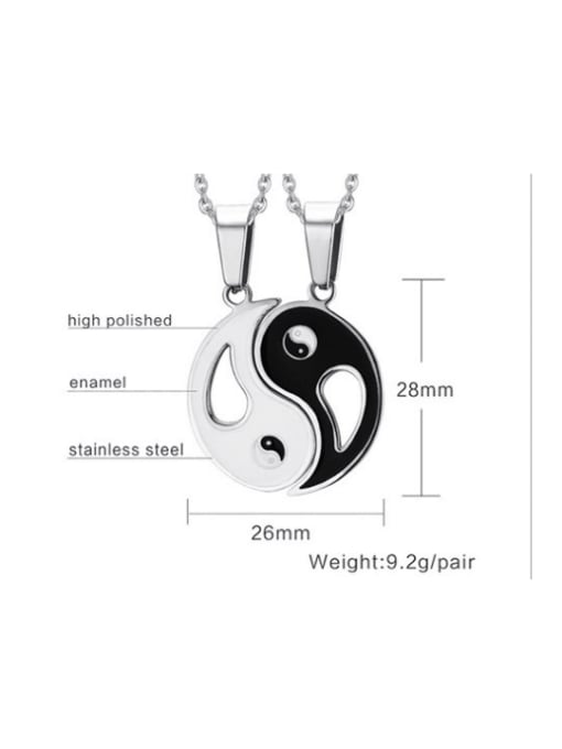 CONG Stainless steel Enamel Irregular Minimalist Necklace 1