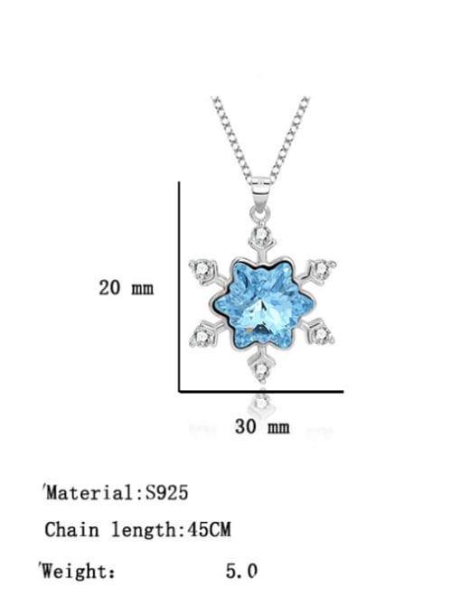 BC-Swarovski Elements 925 Sterling Silver Austrian Crystal Flower Dainty Necklace 4