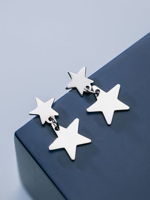 Rosh 925 Sterling Silver Star Minimalist Drop Earring