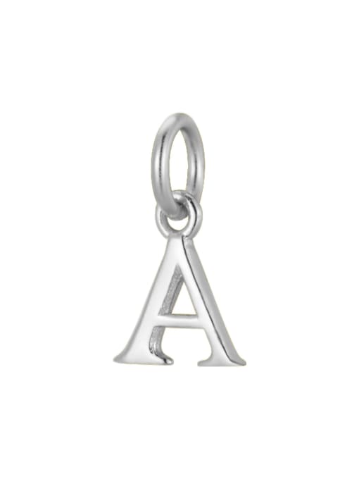 A 925 Sterling Silver Minimalist Letter  Pendant