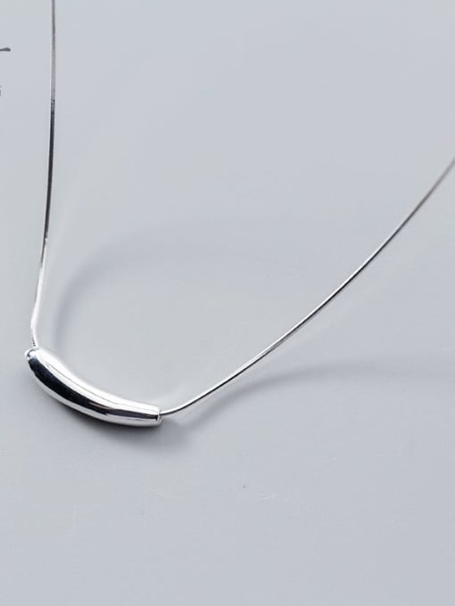 Rosh 925 Sterling Silver Minimalist  Smooth Geometric  Necklace 0