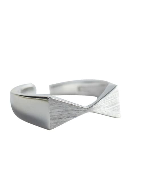 XBOX 925 Sterling Silver Smooth Bowknot Minimalist Band Ring 3