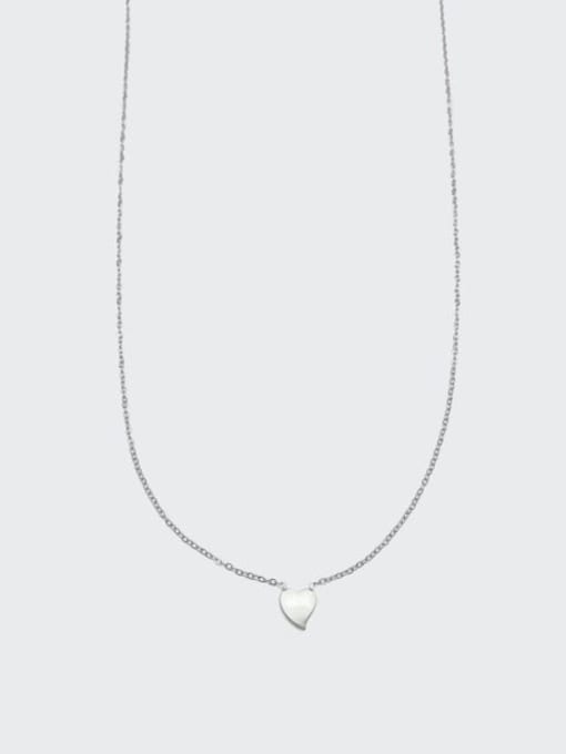 A TEEM Titanium Steel Heart Minimalist Necklace 3