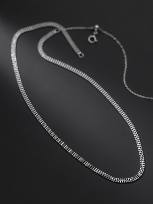 Rosh 925 Sterling Silver Bead Round Minimalist Multi Strand Necklace 4