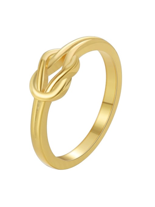Gold knot ring Brass Irregular Minimalist Band Ring