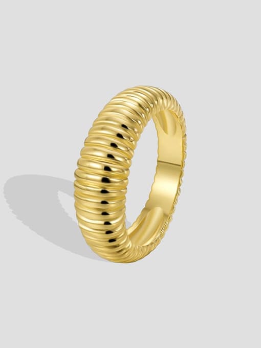 CHARME Brass Geometric Minimalist Band Ring 0