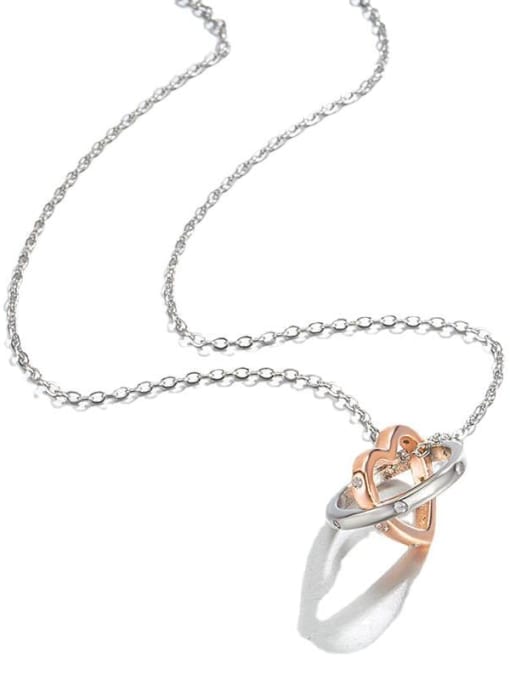 HAHN 925 Sterling Silver Heart Minimalist Necklace 3