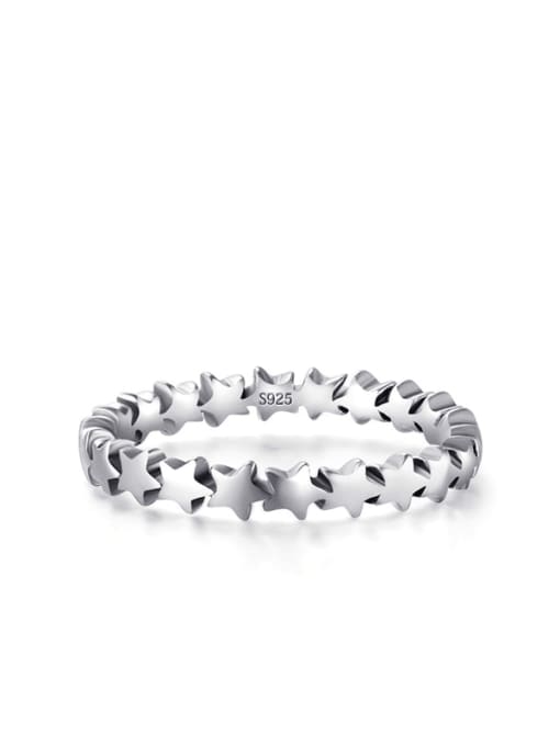S925 Sterling Silver 925 Sterling Silver Smotth Star Minimalist Band Ring
