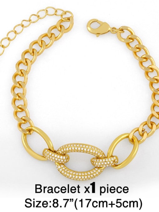 CC Brass Cubic Zirconia Hollow Geometric chain Vintage Necklace 2