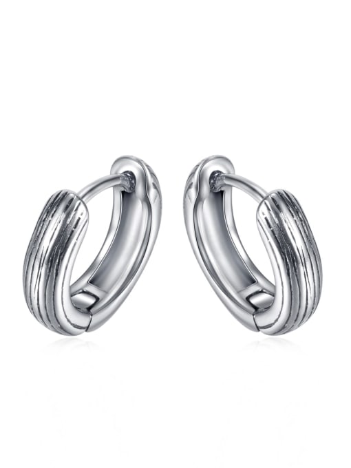 762 steel ear nails Stainless steel Geometric Vintage Huggie Earring