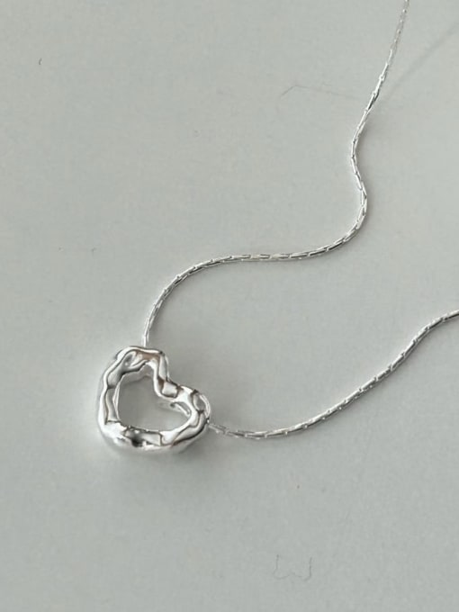 Boomer Cat 925 Sterling Silver Heart Vintage Necklace 0