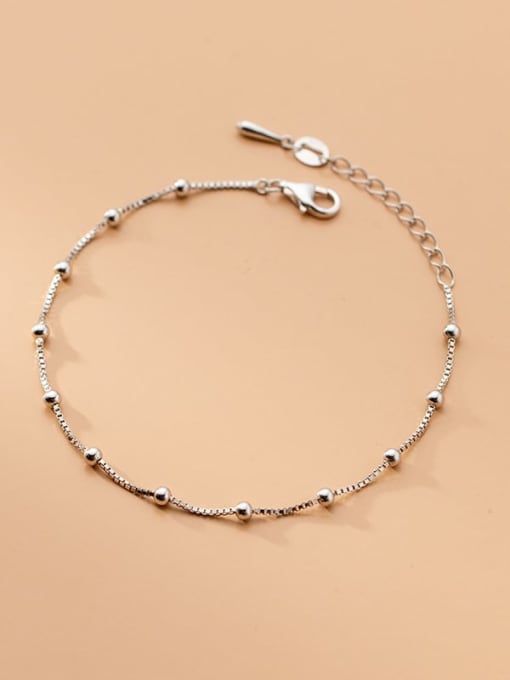 Rosh 925 Sterling Silver Bead Round Minimalist Bracelet 1